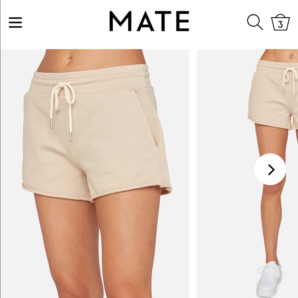 Mate The Label - Terry Shorts - Small - Latte